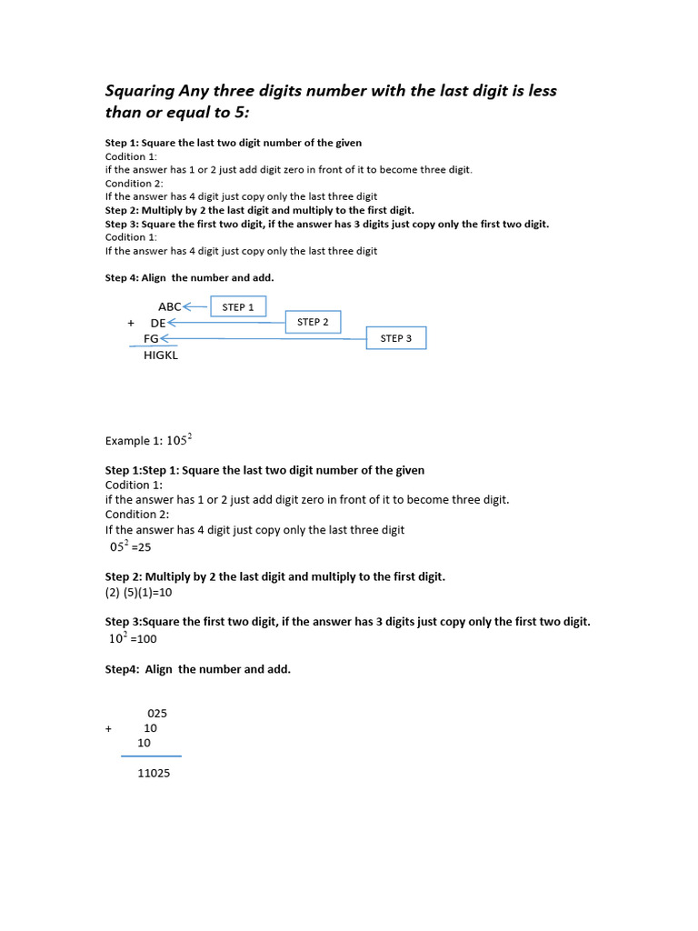Squaring Numbers | PDF