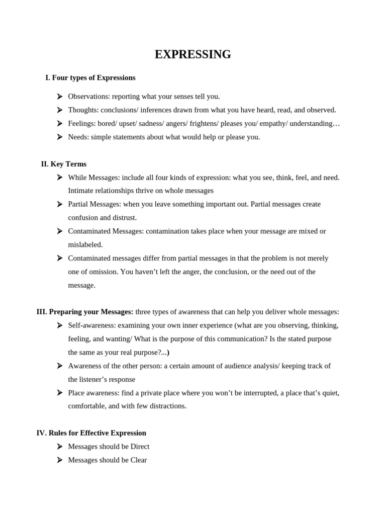 Basic Skills - Expressing | PDF