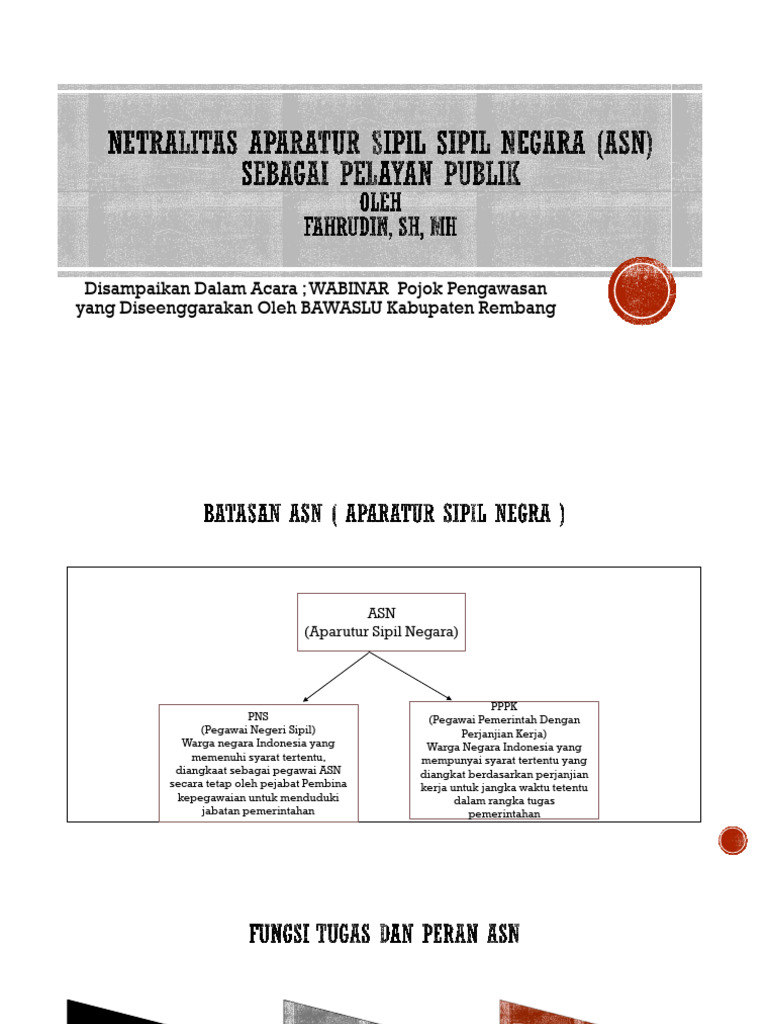 ASN Sebagai Pelayan Publik | PDF