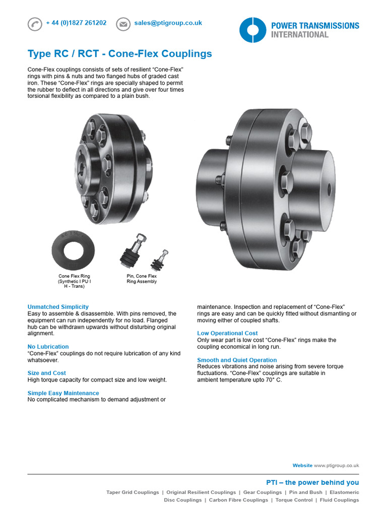 Cone Flex RC RCT RCS Couplings | PDF | Tools | Machines