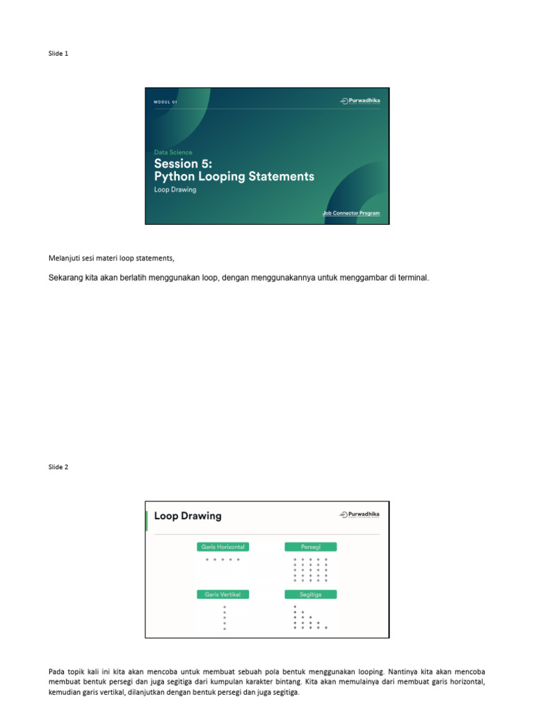 5 - Python Looping Statements - Loop Drawing | PDF