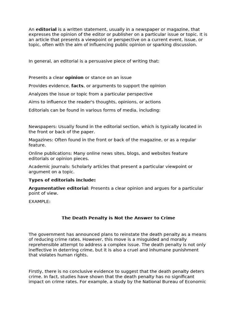 Editorial Writing English | PDF | Renewable Energy | Climate Change ...