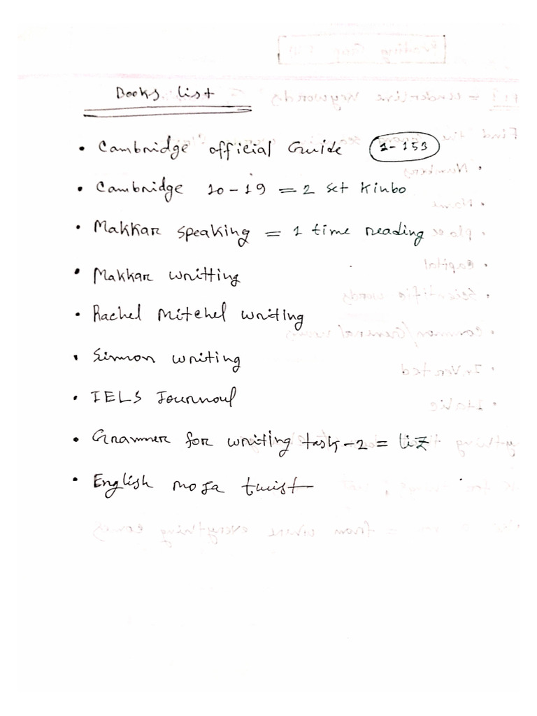 Ielts Note | PDF