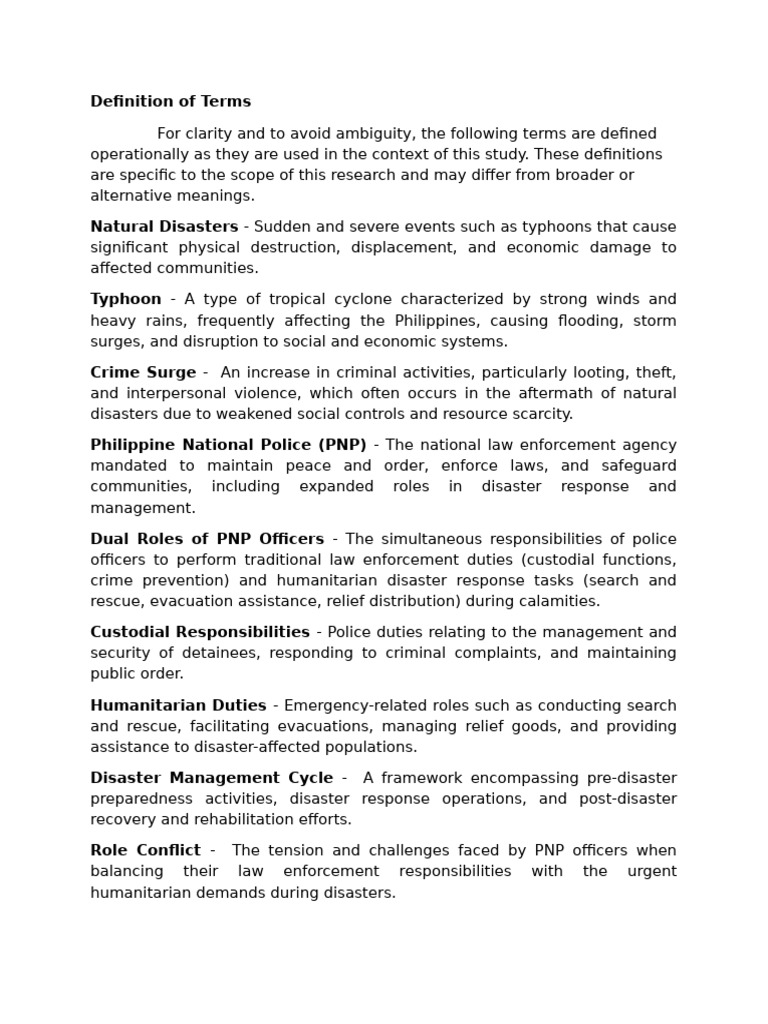 Definition of Terms | PDF