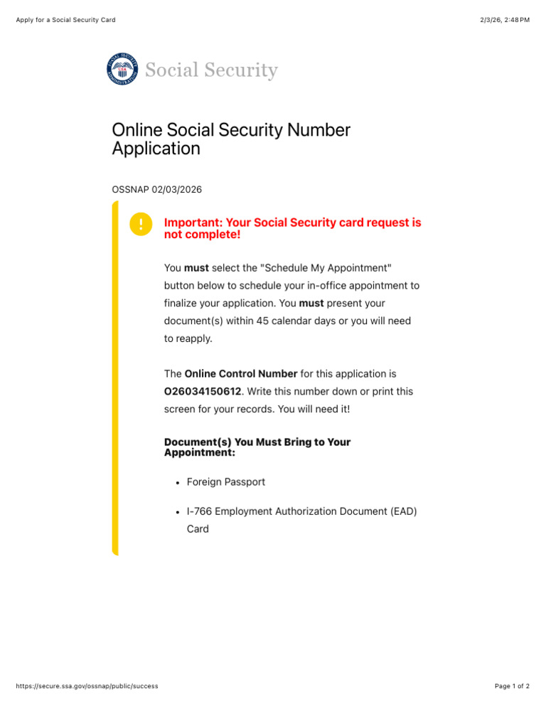 Apply For A Social Security Card | PDF