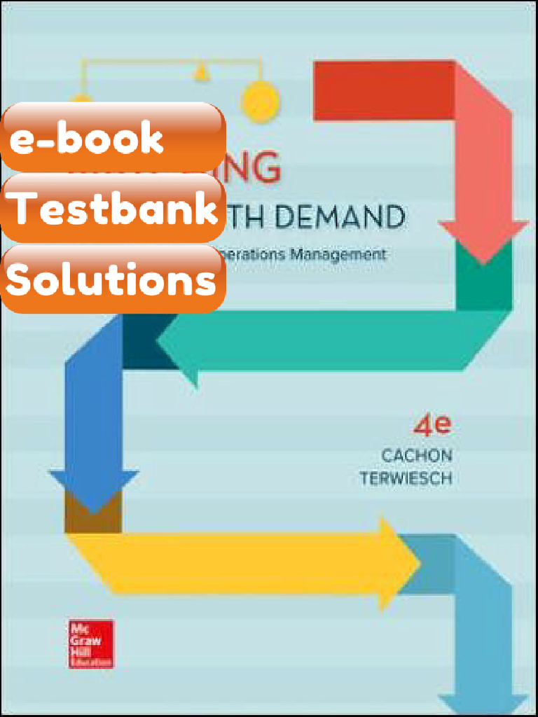 eBook & Testbank Matching Supply With Demand an Introduction to ...