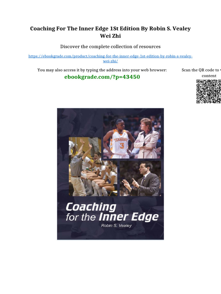 Coaching for the Inner Edge 1st Edition by Robin S. Vealey Wei Zhi Full ...