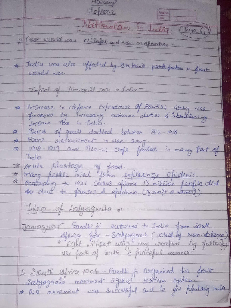 Class 10 History Chapter 2 Nationalism in India | PDF