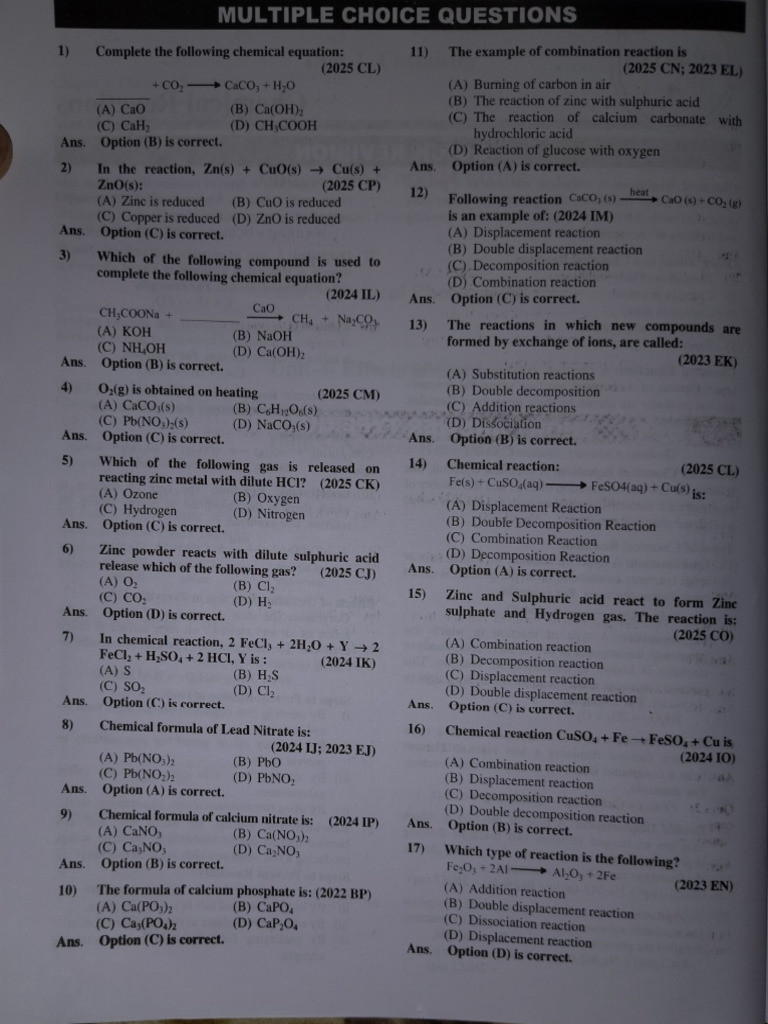 Chemistry PYQ MCQS & CBSE Board 2026 Important Qus | PDF