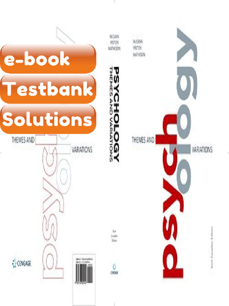 Psychology Themes and Variations 6th Canadian Edition Edition Doug ...