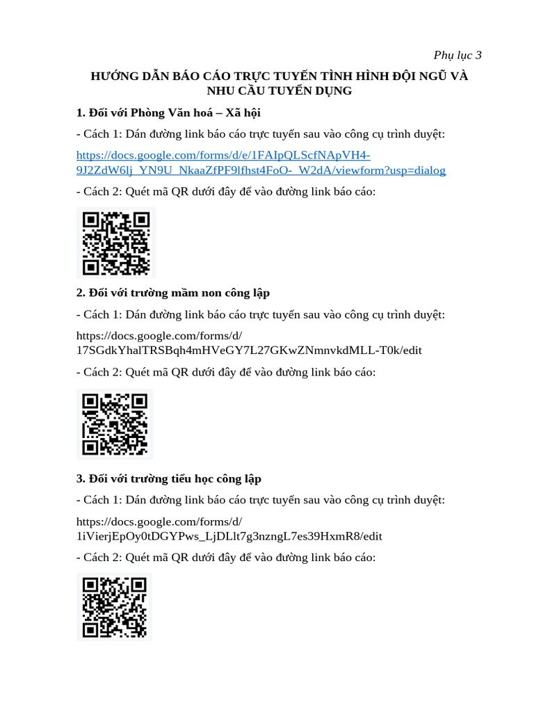 PH L C 3 Huong Dan Bao Cao Truc Tuyen | PDF