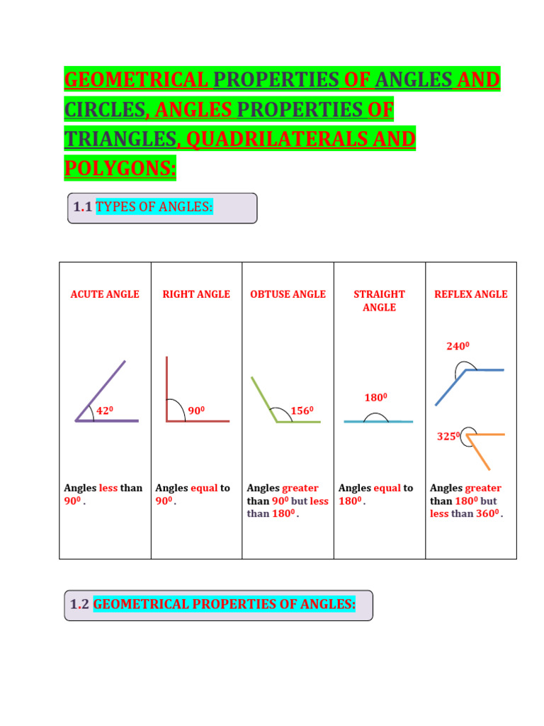 5720-Geometrical Properties of Circles, Angle Properties of Triangles ...