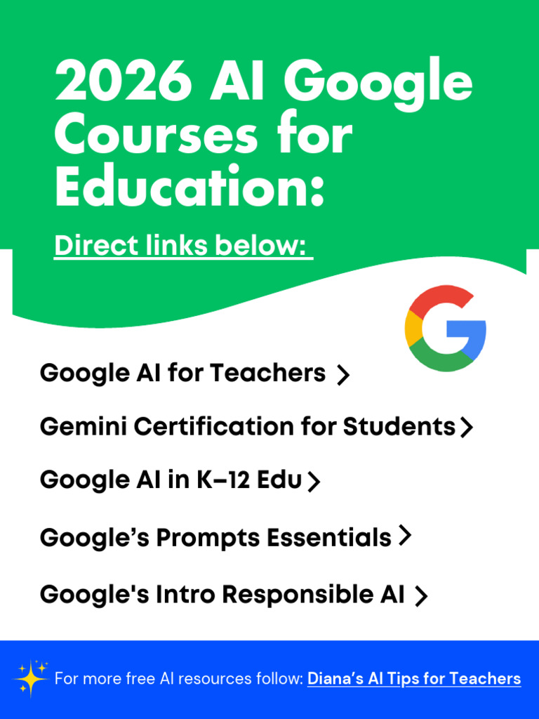 2026 Free Google AI Courses Teachers and Students | PDF
