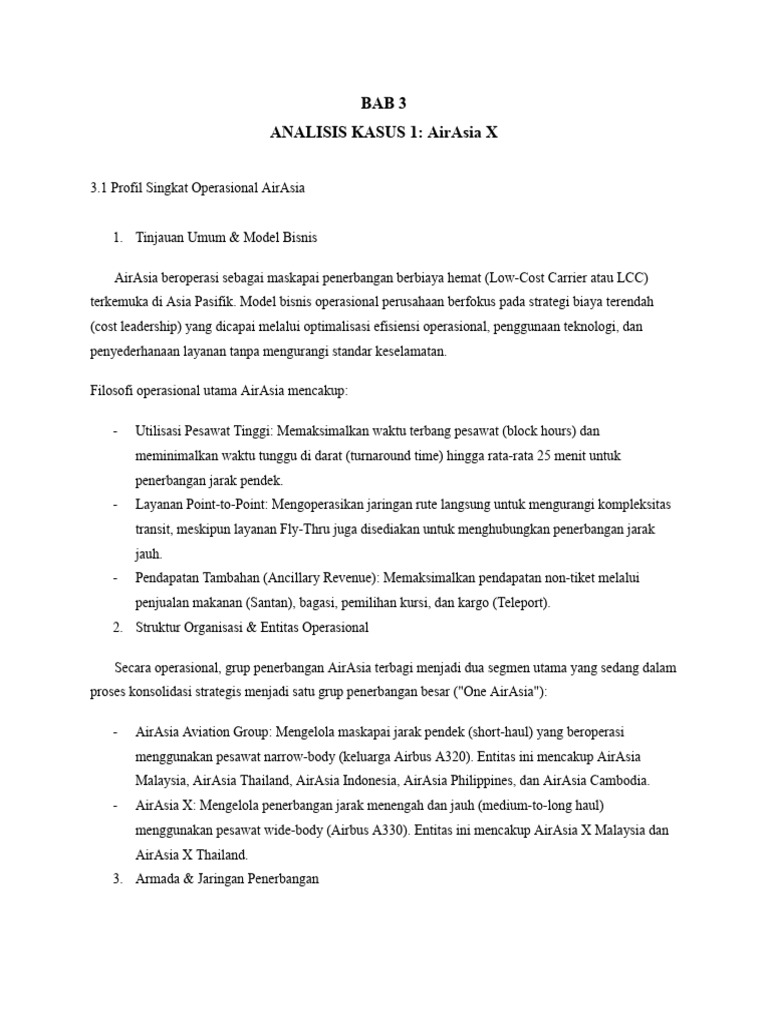 Analisa AirAsia X | PDF