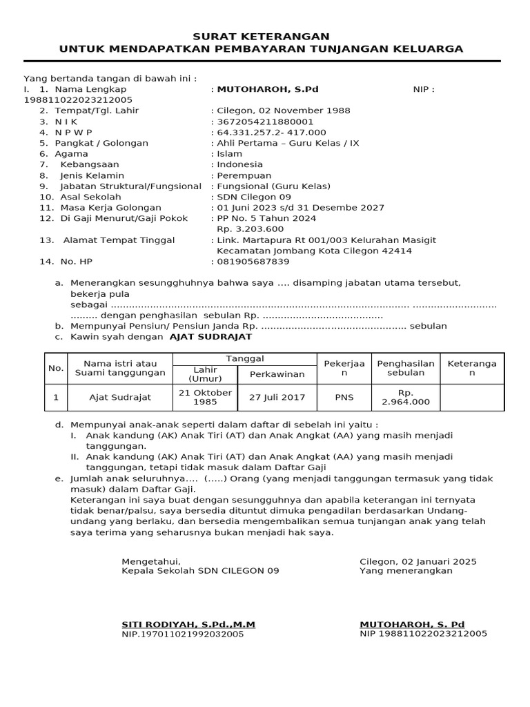 Format Skumptk p3k 2025 Mut | PDF