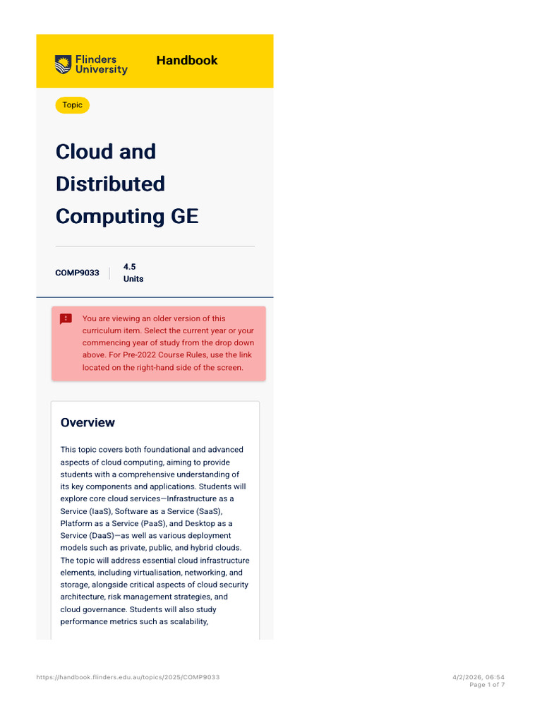 Cloud and Distributed Computing | PDF | Cloud Computing | Software As A ...