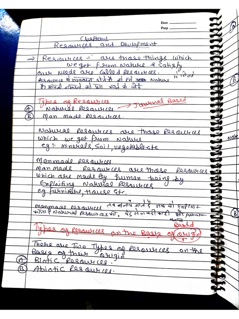 Geography - Resources and Development Class 10th | PDF