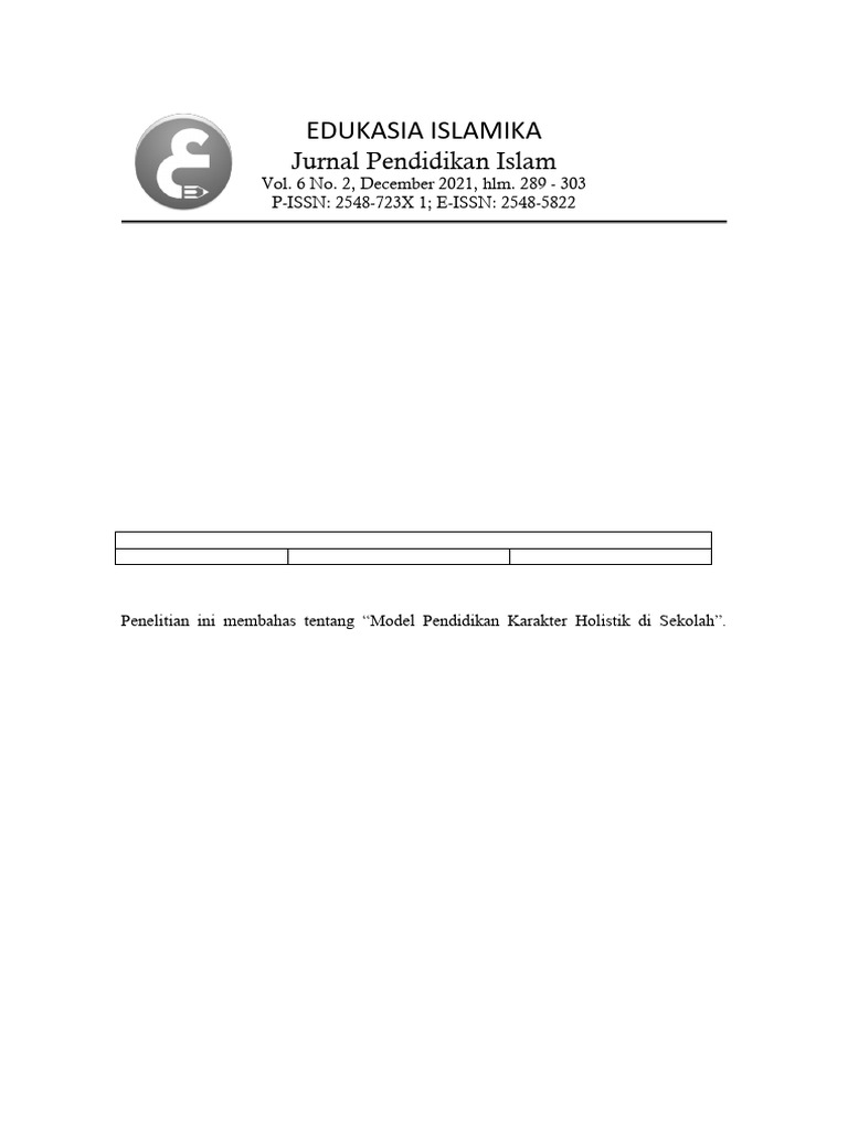 Edukasia Islamika: Jurnal Pendidikan Islam | PDF | Learning | Cognition