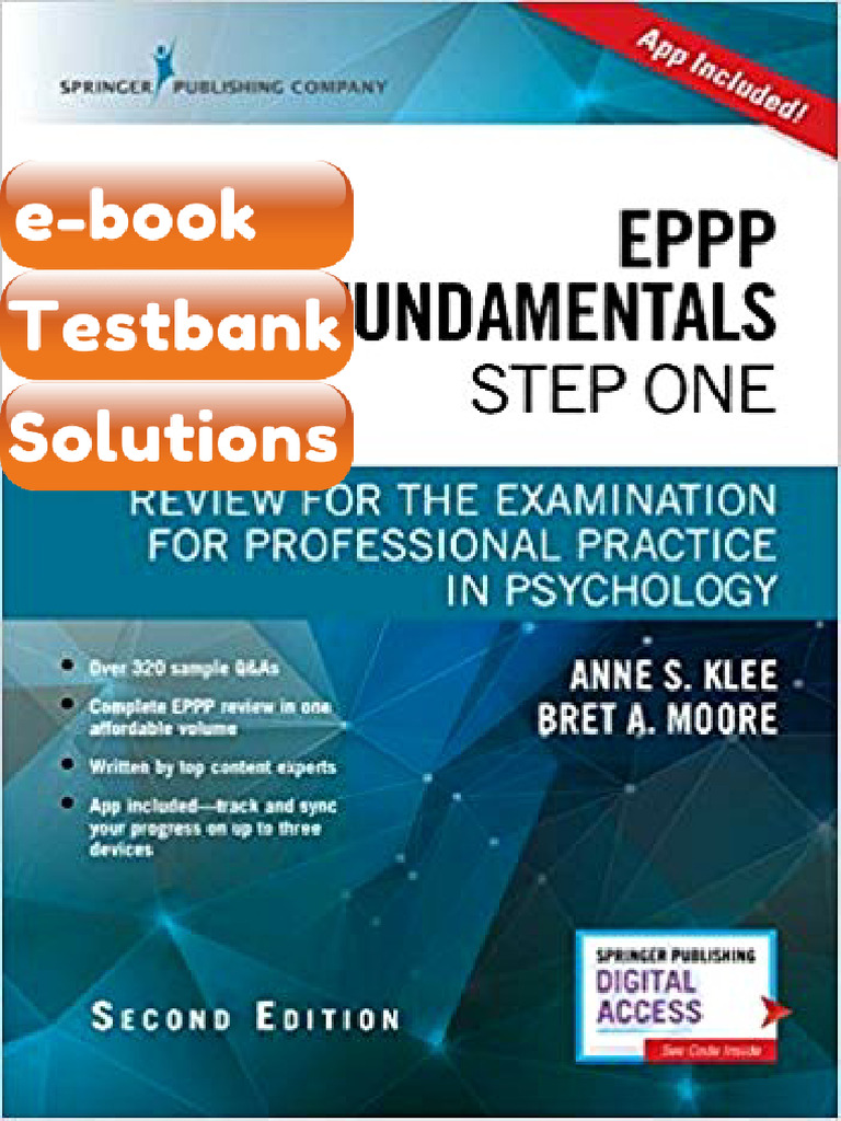 eBook & Testbank EPPP Fundamentals Step One Second Edition by Anne Klee ...