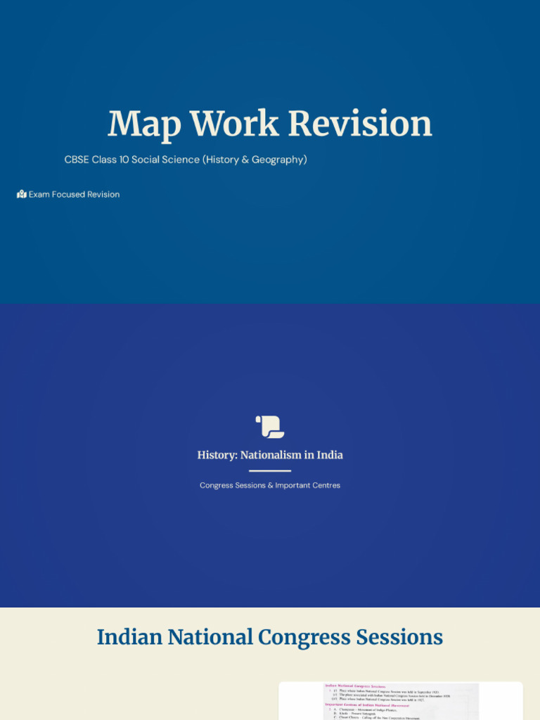CBSE Class 10 Social Science Map Work | PDF