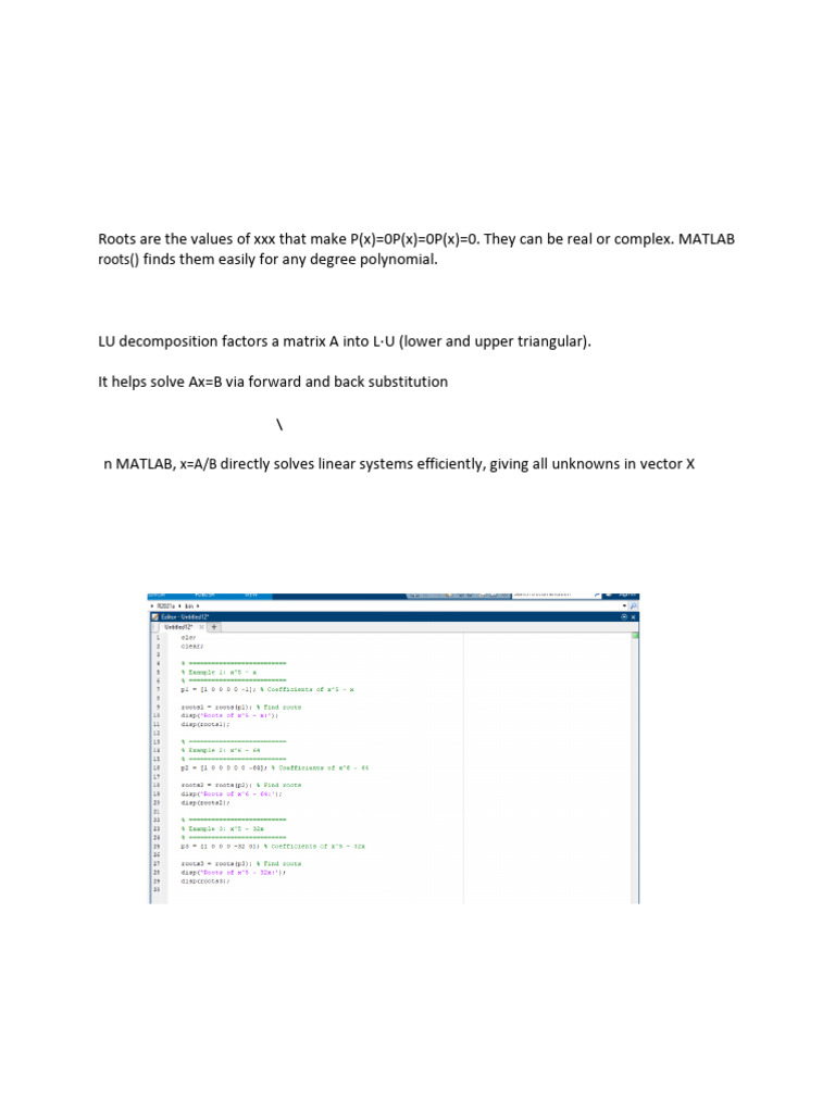 Matlab Report 06 | PDF
