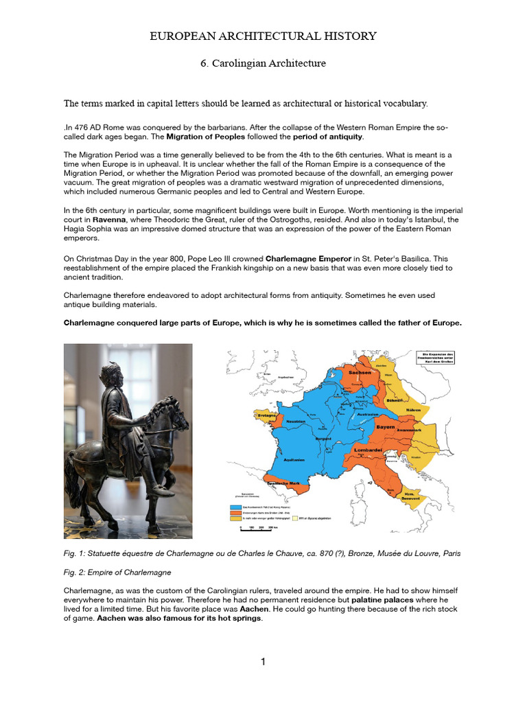 History of Architecture I Carolingian | PDF | Charlemagne