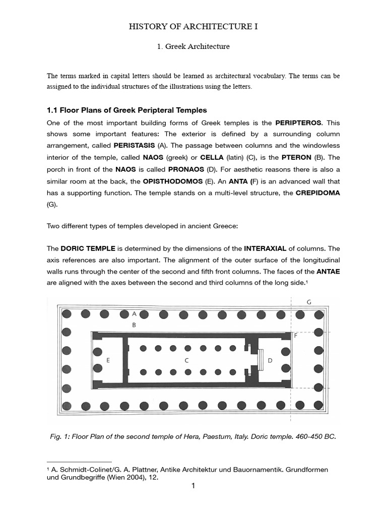History of Architecture I Greek Architecture 1 | PDF | Ancient Greece ...