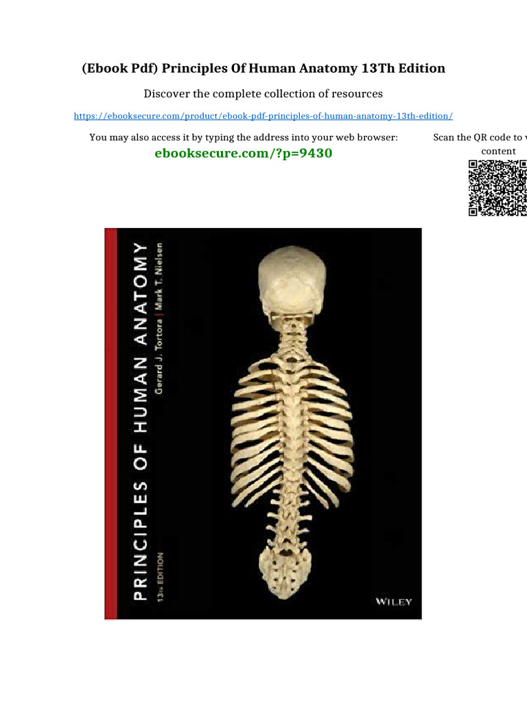 (eBook PDF) Principles of Human Anatomy 13th Edition available instanly ...
