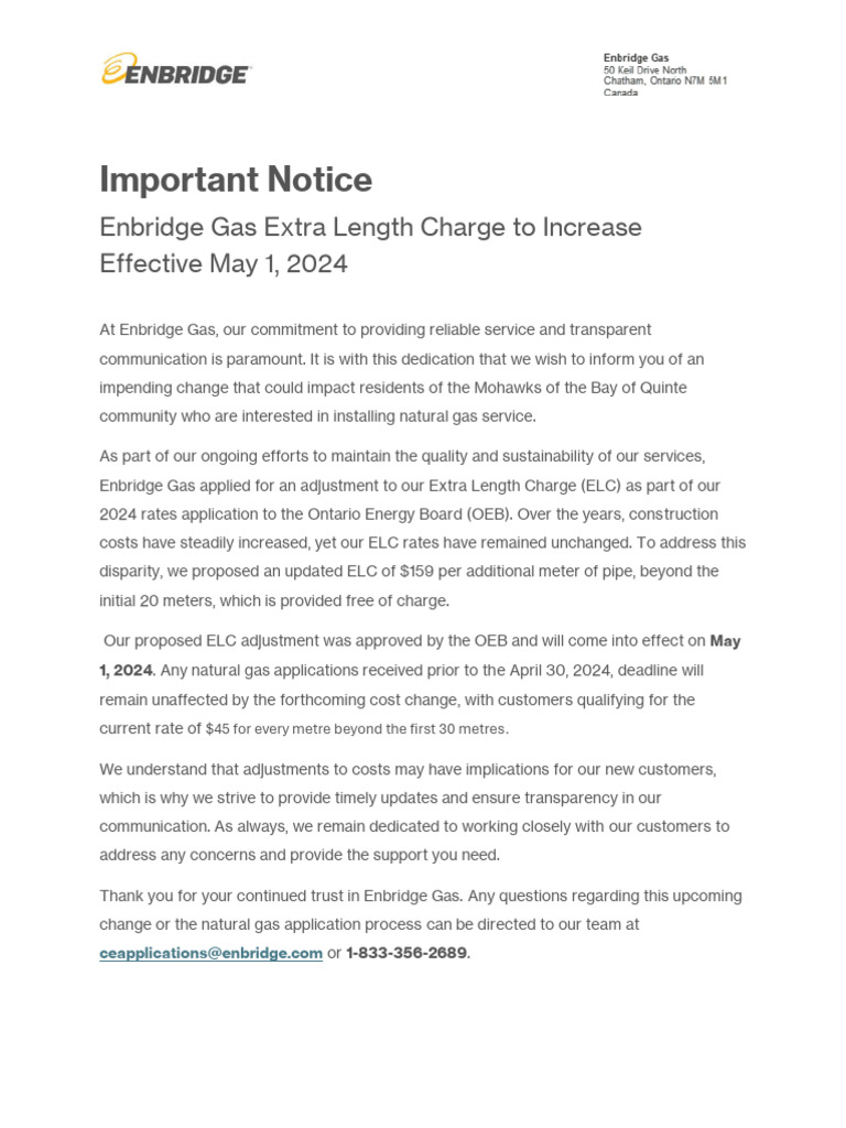 Double Sided Enbridge Printout | PDF