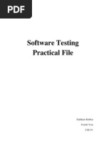 Software Testing Practical File