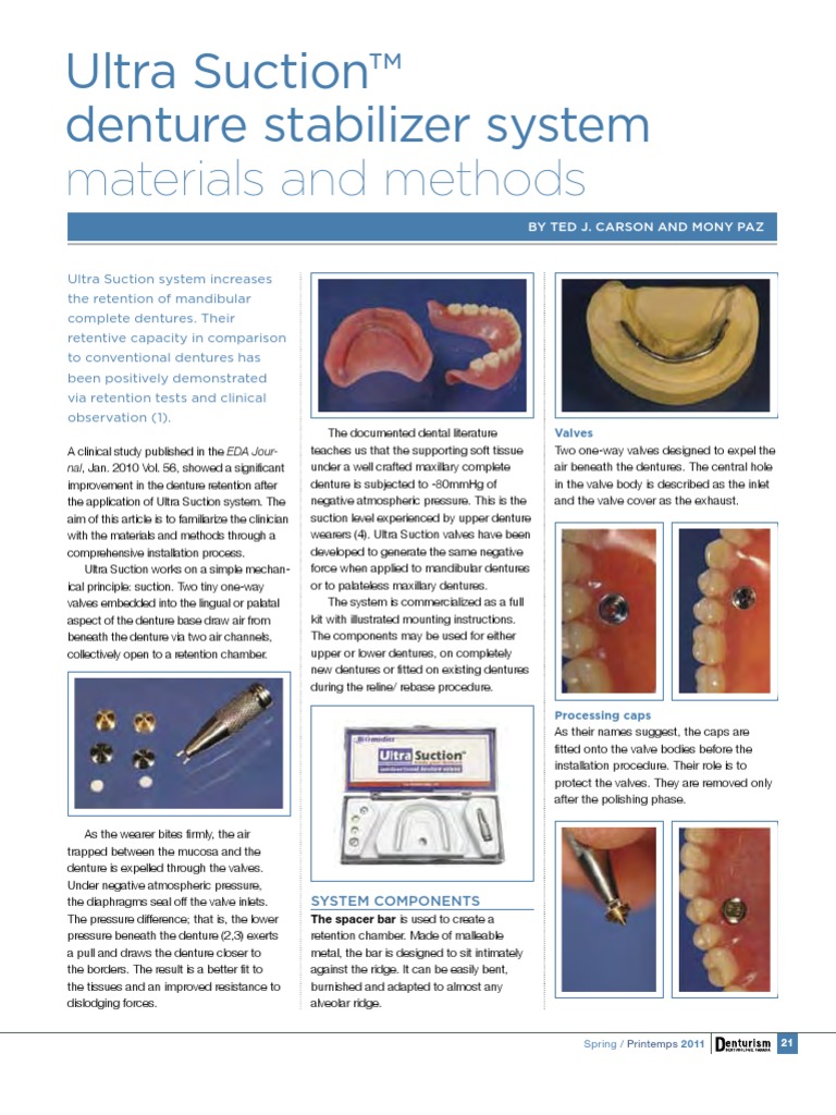 Ultra Suction Dentures Dentures Valve