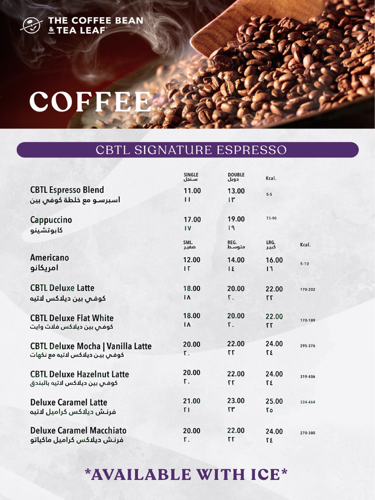 CBTL Menu 2024 | PDF