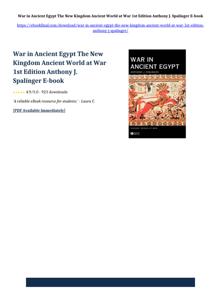 War in Ancient Egypt The New Kingdom Ancient World at War 1st Edition ...