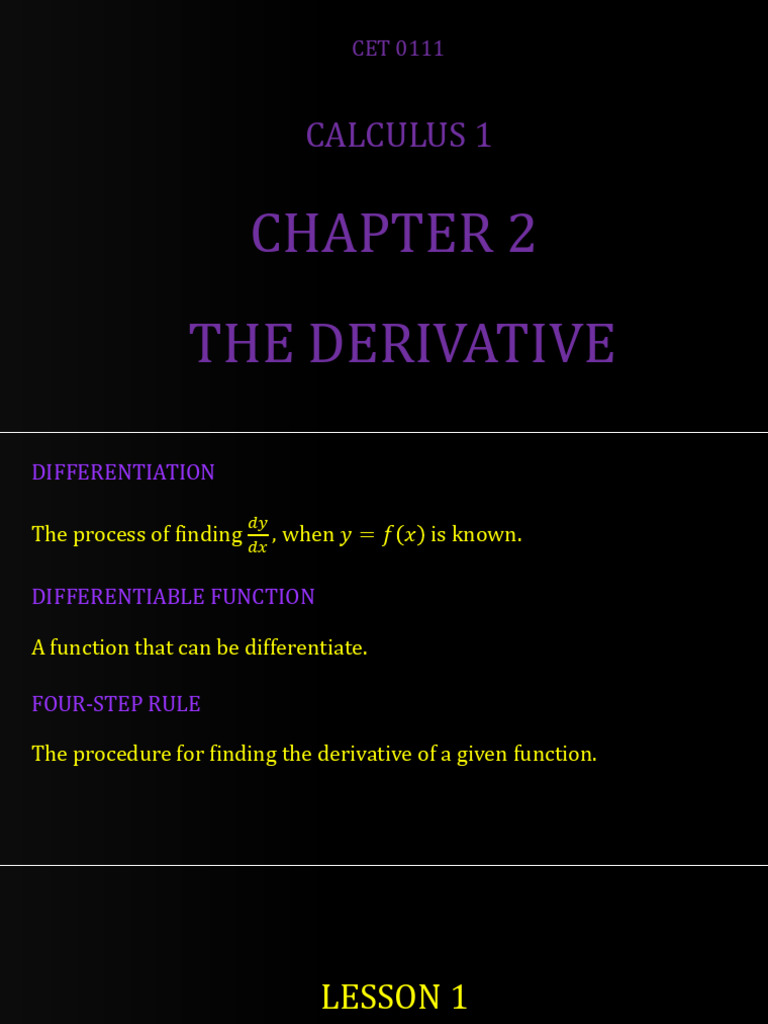 Calculus1 Chapter2 Lesson1 | PDF | Derivative | Chess Theory