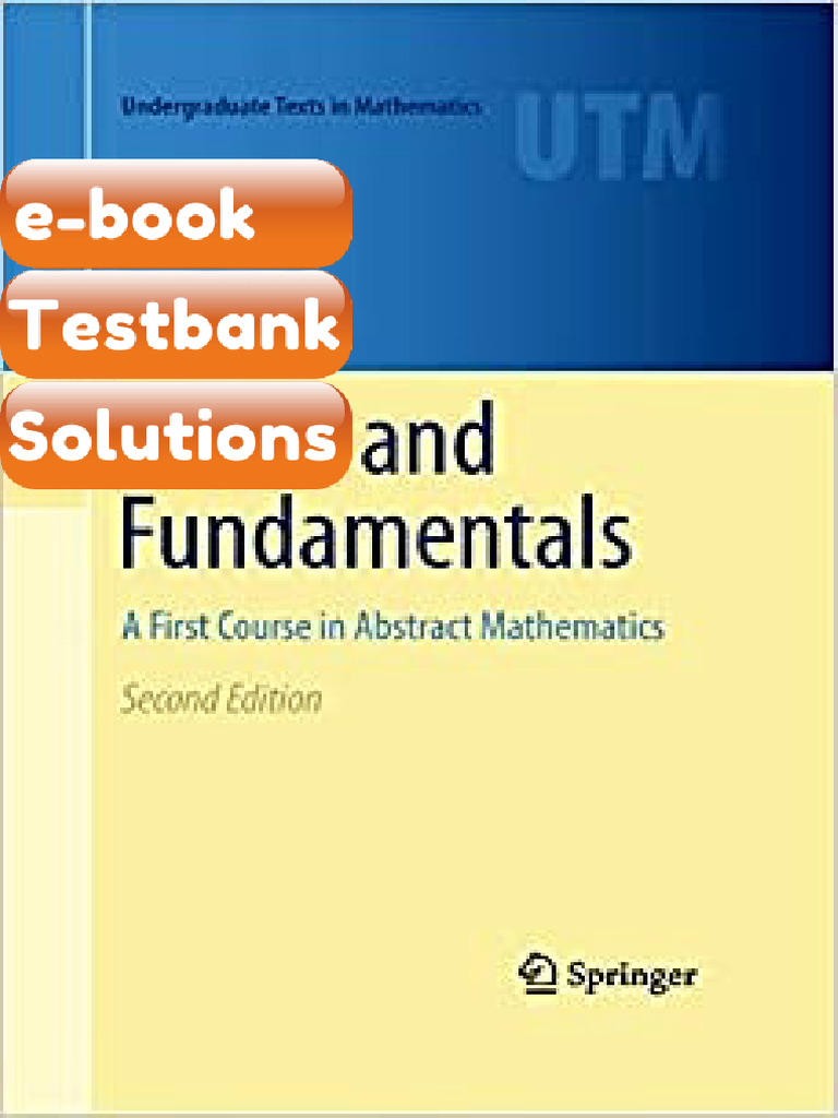 eBook & Testbank Proofs and Fundamentals a First Course in Abstract ...