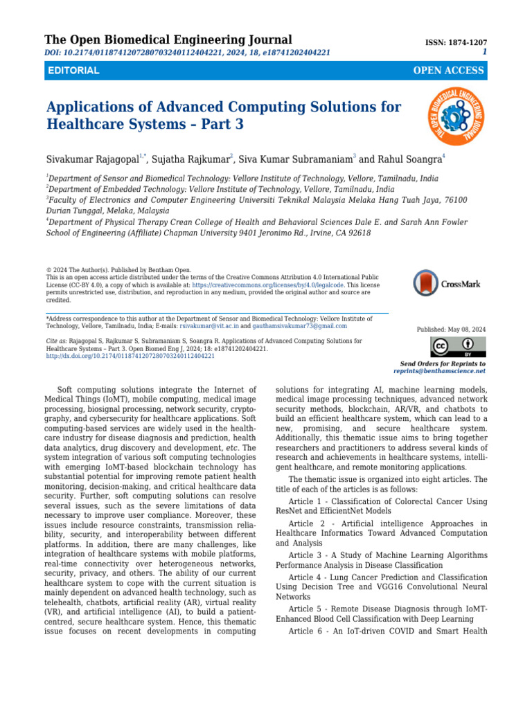 Applications of Advanced Computing Solutions For H | PDF | Computing