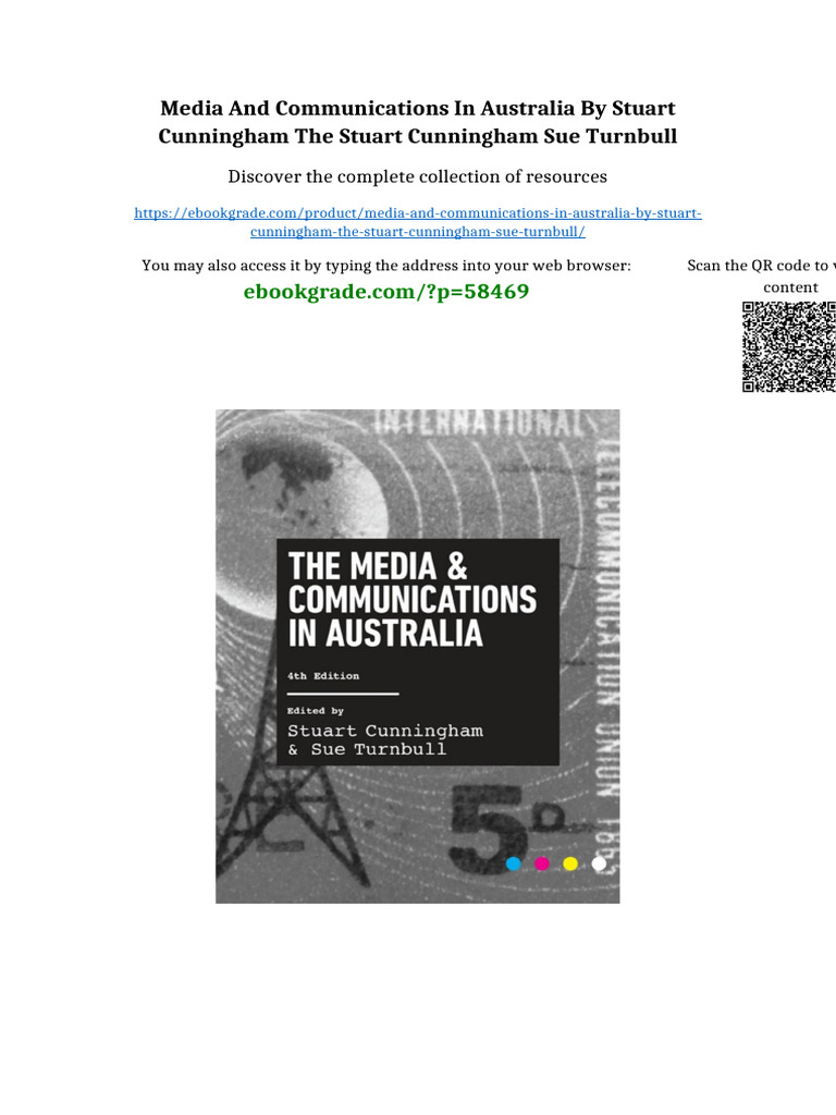 Media and Communications in Australia by Stuart Cunningham The Stuart ...