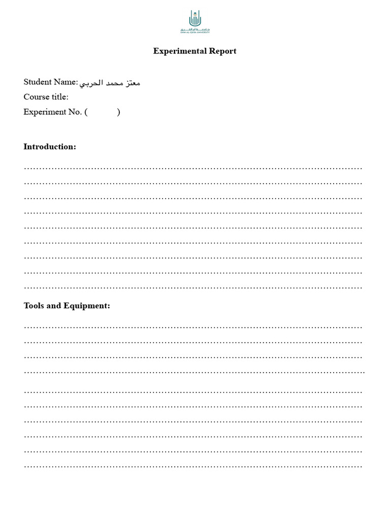 Experimental Report | PDF