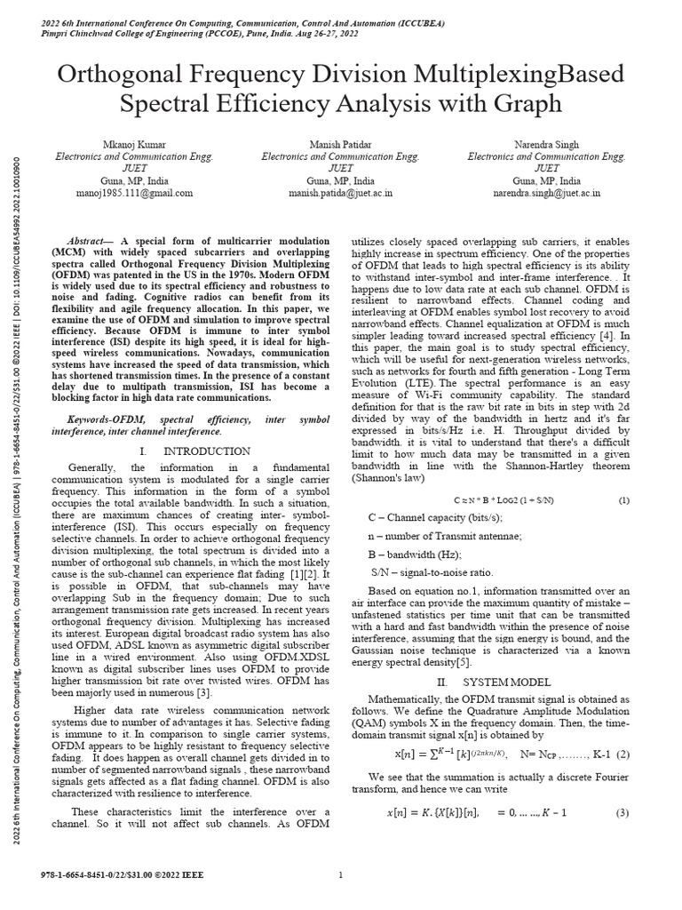 Manoj - IEEE Scopus OFDM | PDF | Orthogonal Frequency Division ...