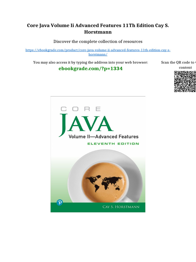 Core Java Volume II Advanced Features 11th Edition Cay S. Horstmann No ...