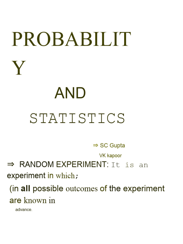 PSP Unit 1 and 2 - 241128 - 185057 | PDF | Probability Theory ...