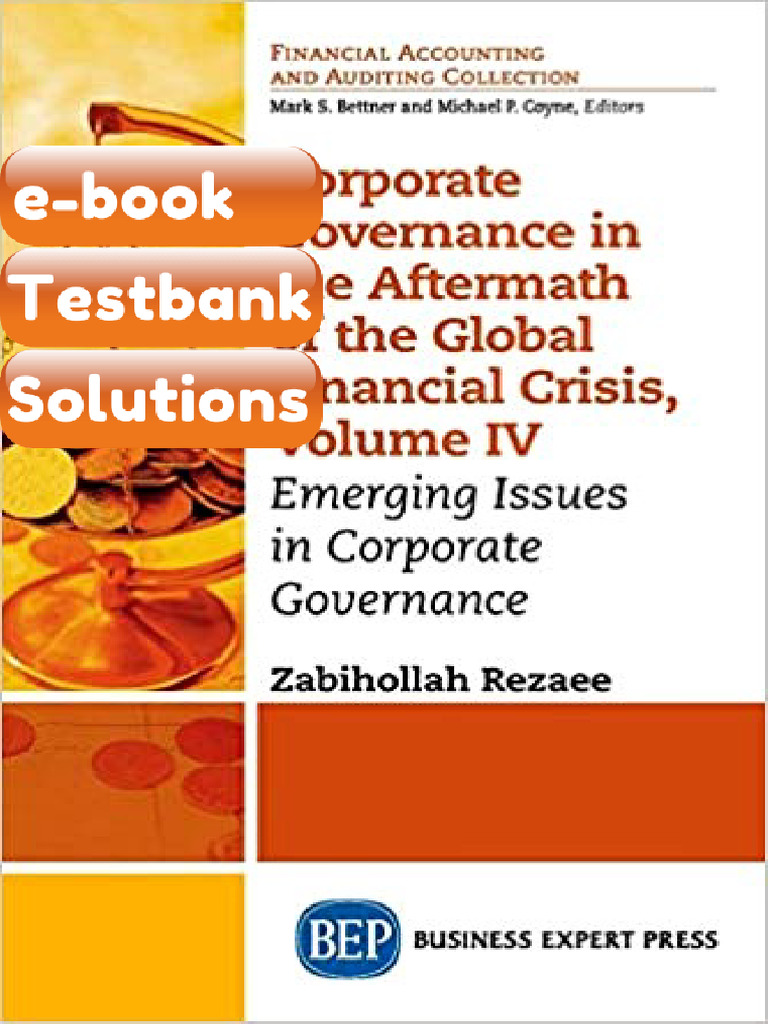 eBook & Testbank Corporate Governance in the Aftermath of the Global ...