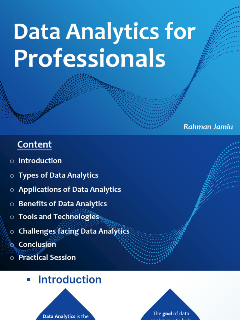 Data Analytics For Professional | PDF | Analytics | Data