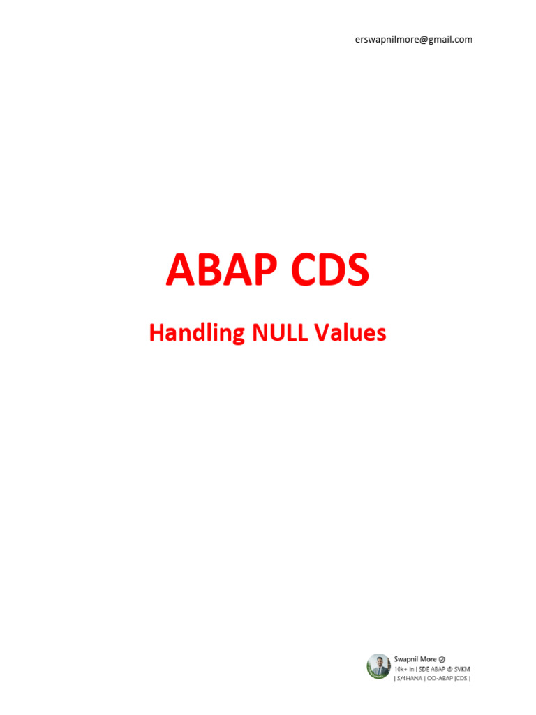 Cds Null Handling | PDF