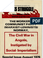 Ο εμφύλιος στην Αγκόλα υποκινημένος από το ρώσικο σοσιαλιμπεριαλισμό - ΚΚ των Εργατών της Νορβηγίας (μαρξιστικό - λενινιστικό) - 1976