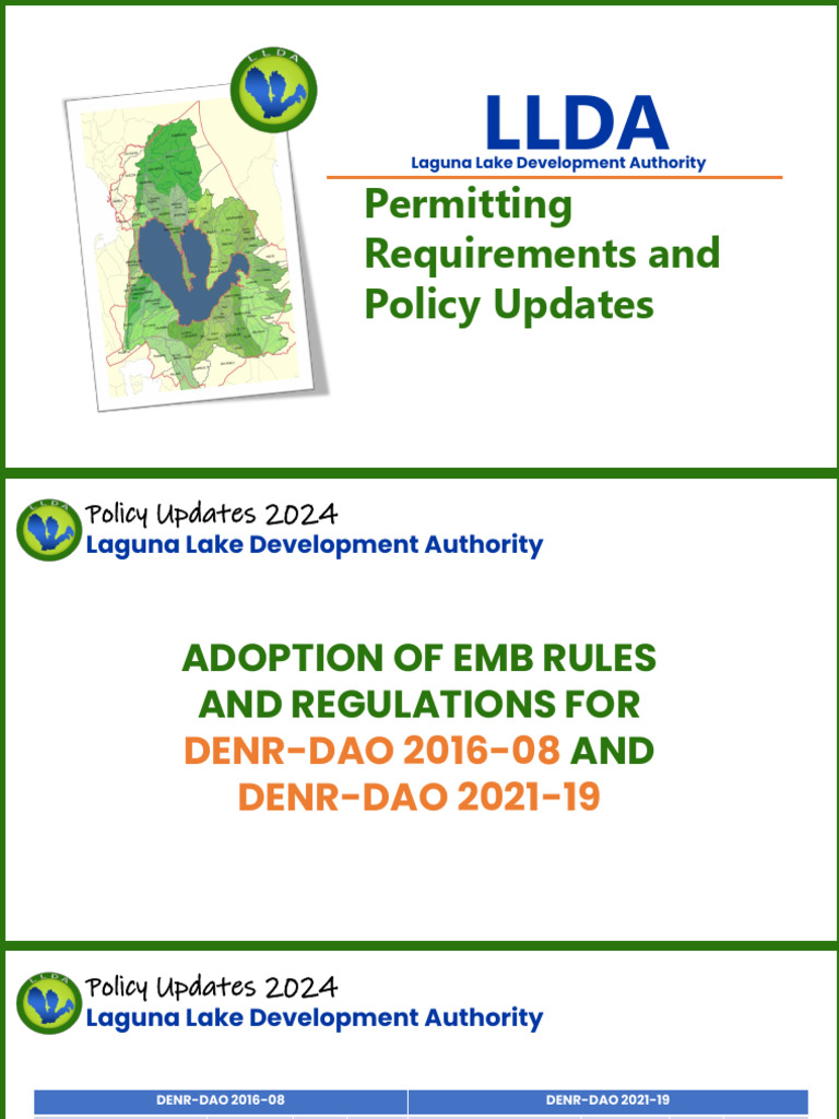 Module 1 LLDA Permitting Reqs. Policy Updates | PDF | Renewable Energy ...