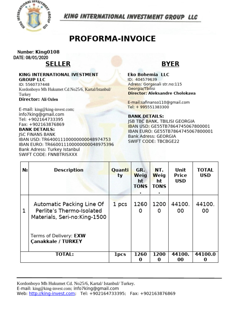 Invoice King 0108 Eko Bohemia | PDF