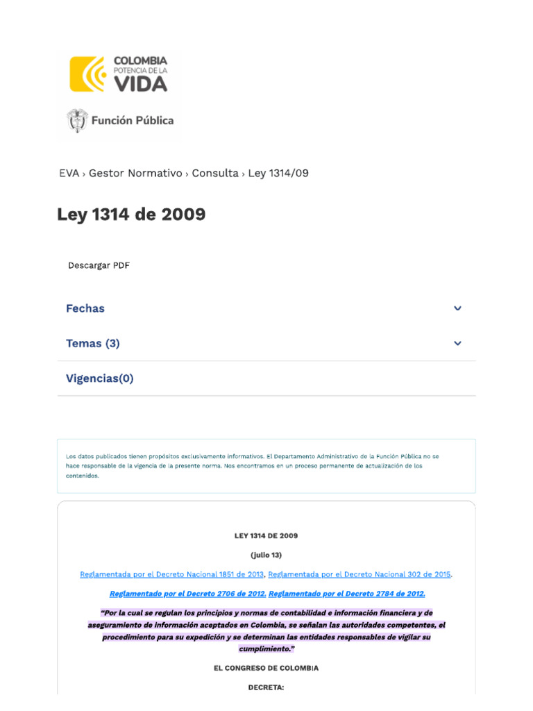Ley 1314 | PDF