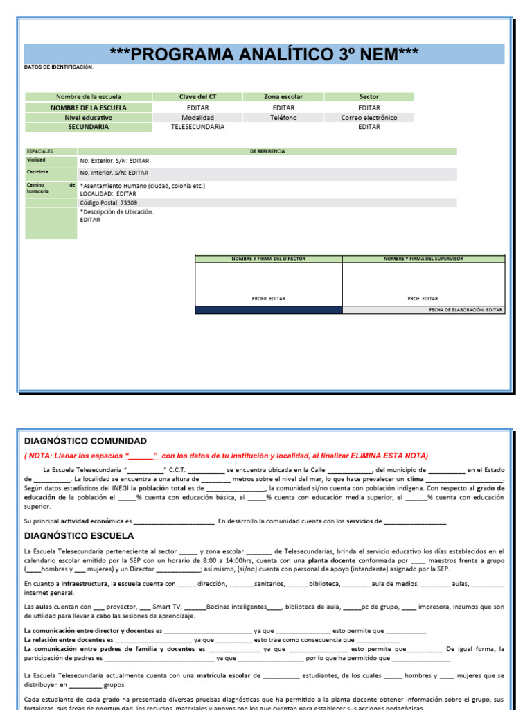 Plan Analitico 3° | PDF | Aprendizaje | Comunicación