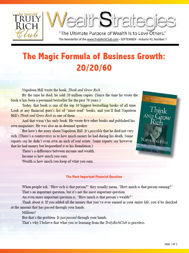 The Magic Formula of Business Growth | PDF | Economies